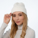 Шапка по голове женская вискоза с ангорой молочная EILEEN 241-862, фото 3