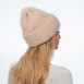 Шапка біні жіноча віскоза з ангорою бежева BELINDA 241-893, фото 4