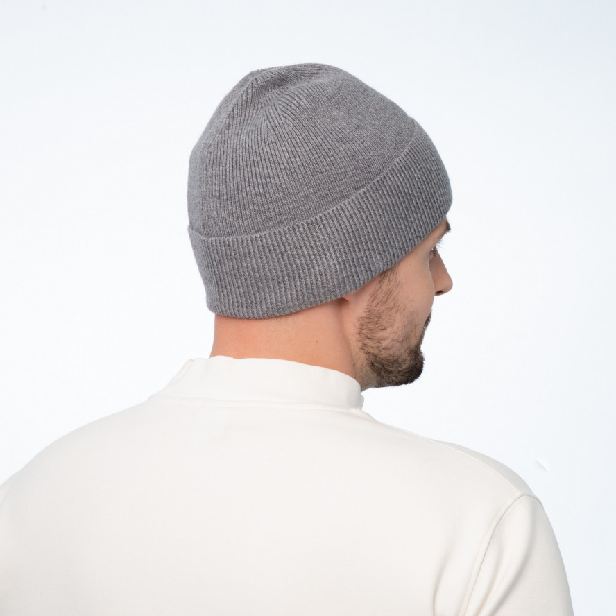 Шапка по голові чоловіча віскоза з ангорою сіра EILEEN 241-930, фото 4