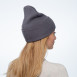 Шапка бини женская хлопок серая PEYTON 242-012, фото 4