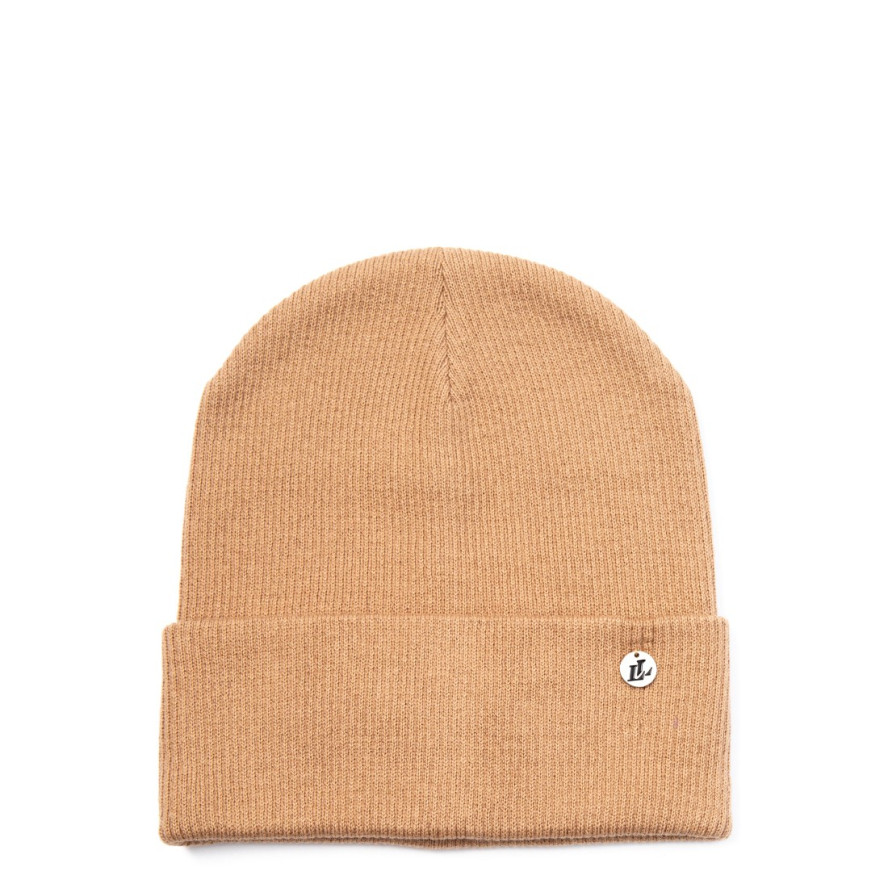 Шапка бини женская хлопок бежевая PEYTON 242-029, фото 1