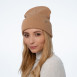 Шапка бини женская хлопок бежевая PEYTON 242-029, фото 3
