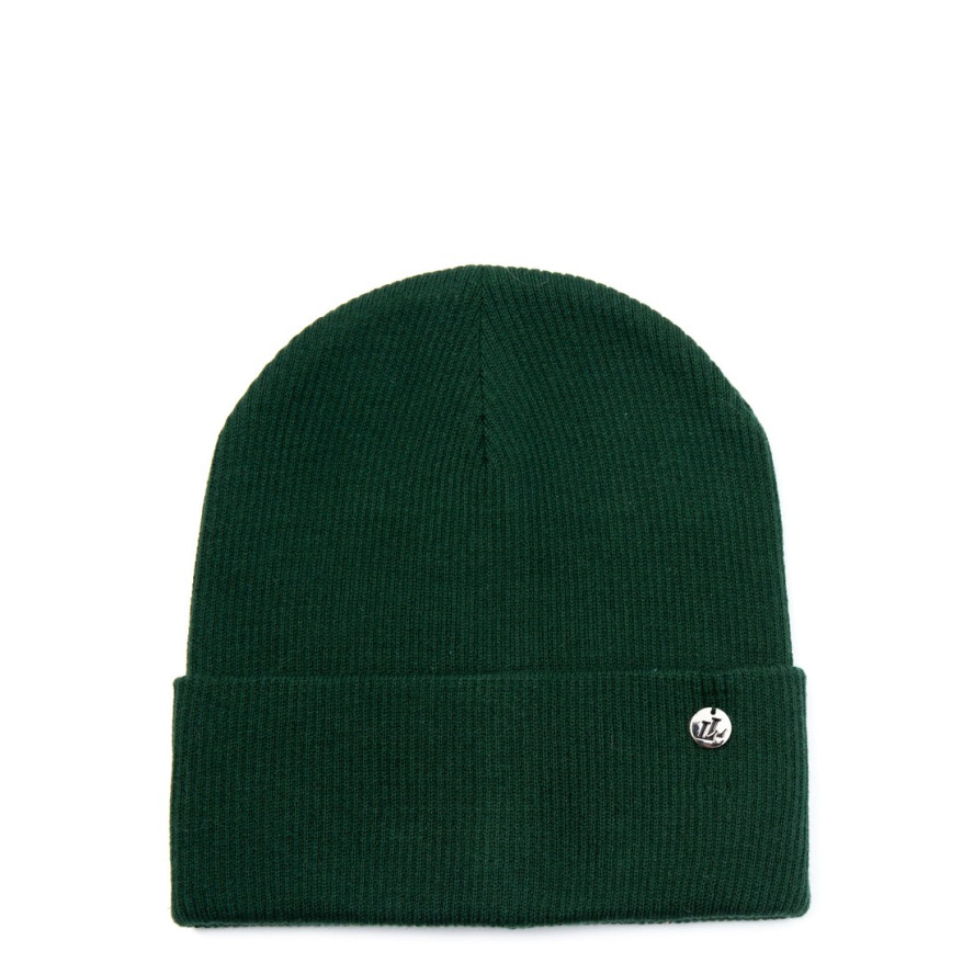 Шапка бини женская хлопок зеленая PEYTON 242-036, фото 1