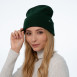 Шапка бини женская хлопок зеленая PEYTON 242-036, фото 3