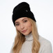 Шапка бини женская хлопок черная PEYTON 242-074, фото 3