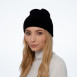 Шапка по голові жіноча віскоза з ангорою чорна EILEEN 242-098, фото 3
