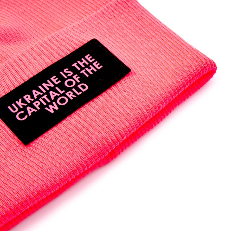 Шапка біні жіноча бавовна рожева LYN 242-111, фото 2