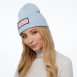 Шапка бини женская хлопок голубая LYN 242-135, фото 3