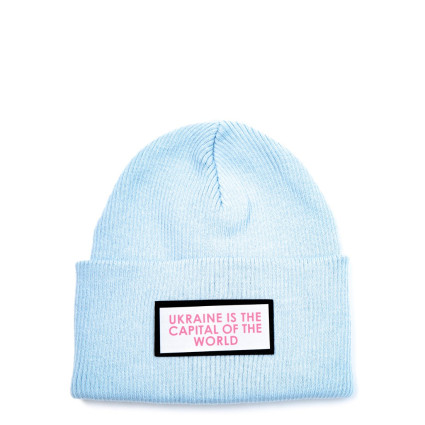 Шапка біні чоловіча бавовна блакитна LYN 242-135 Шапка біні чоловіча бавовна блакитна LYN 242-135