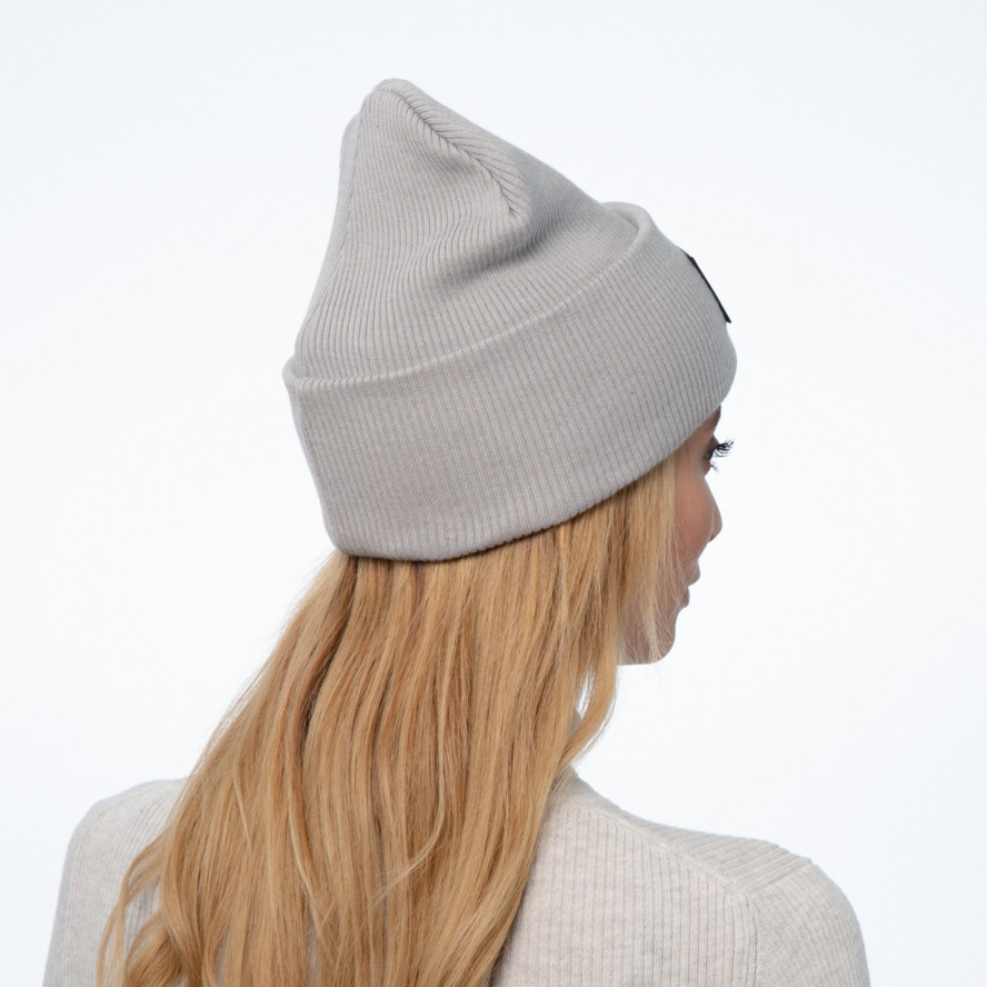 Шапка біні жіноча бавовна сіра LYN 242-142, фото 4