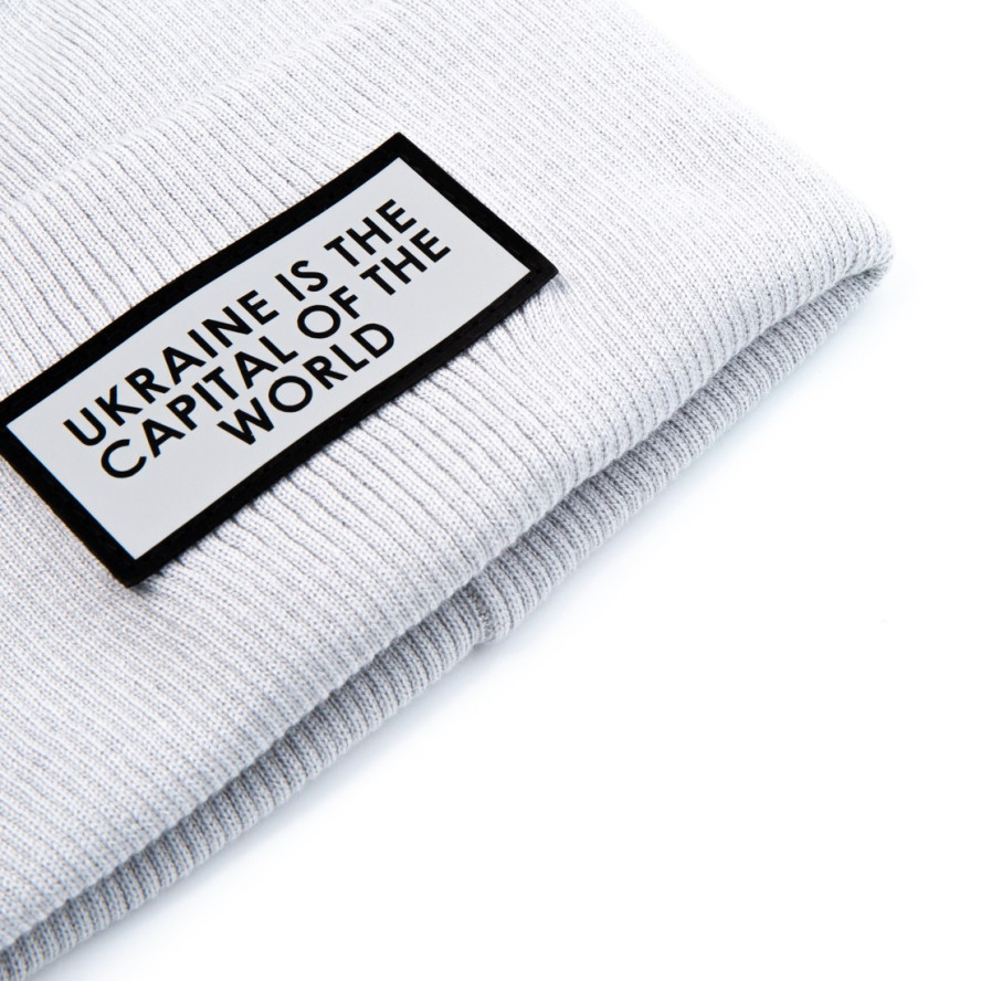 Шапка біні жіноча бавовна сіра LYN 242-142, фото 2