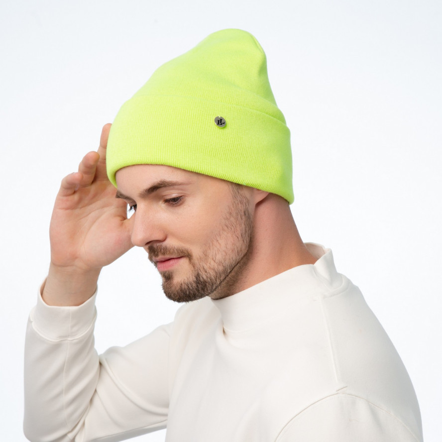 Шапка біні чоловіча бавовна жовта JASPER 242-159, фото 4