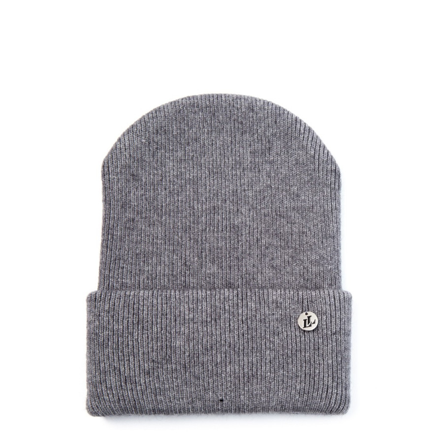 Шапка біні жіноча віскоза з вовною сіра COURTNEY 242-234, фото 1
