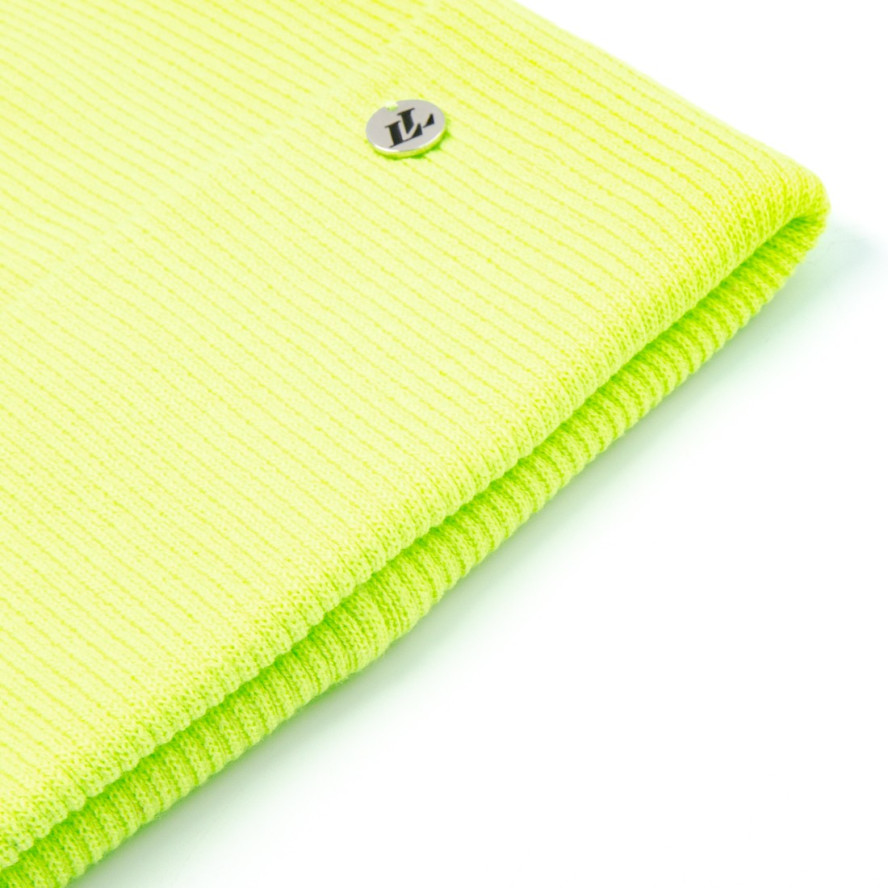 Шапка бини женская хлопок желтая PEYTON 243-439, фото 2