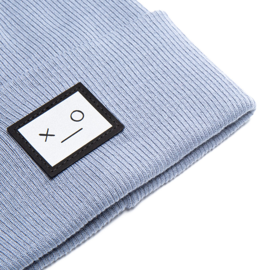 Шапка біні чоловіча бавовна блакитна SHANE 248-557, фото 2