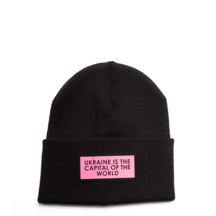 Шапка бини женская хлопок черная LYN 248-588