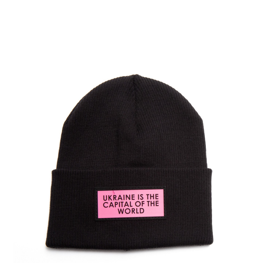 Шапка бини женская хлопок черная LYN 248-588, фото 1