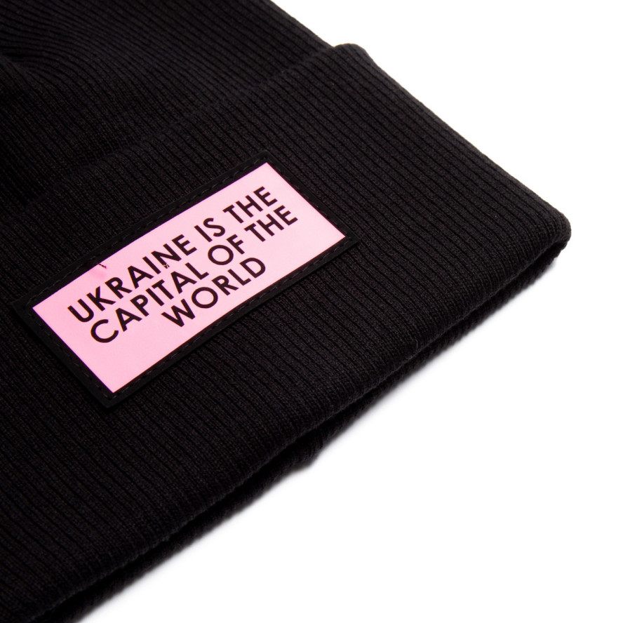 Шапка бини женская хлопок черная LYN 248-588, фото 2