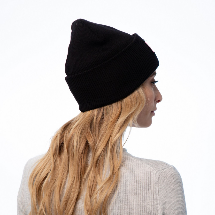 Шапка бини женская хлопок черная LYN 248-588, фото 4