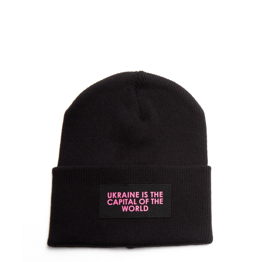 Шапка бини женская хлопок черная LYN 248-595, фото 1