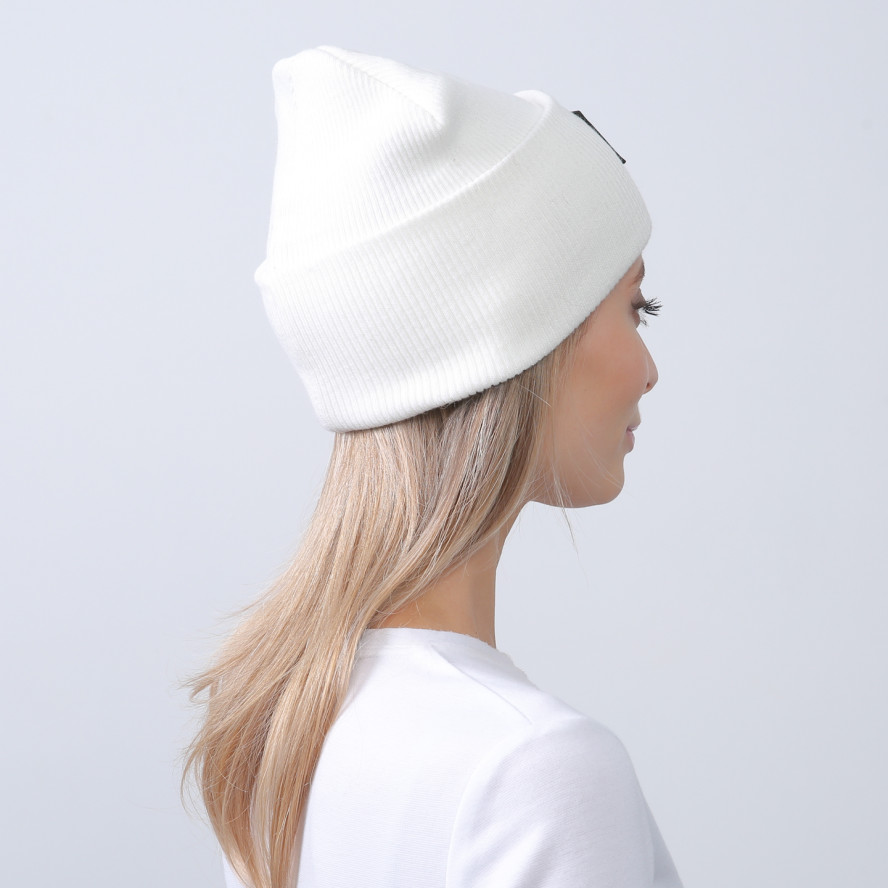 Шапка біні жіноча бавовна молочна SHANE 252-967, фото 4