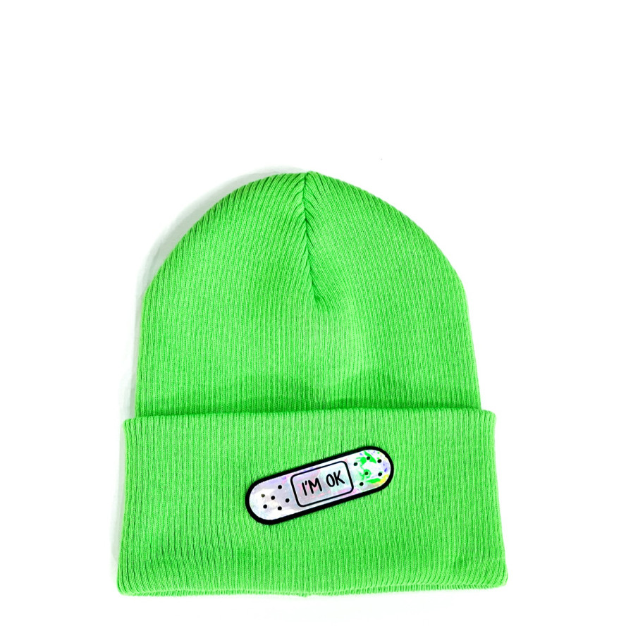 Шапка бини женская хлопок зеленая BARLEY 252-974, фото 1