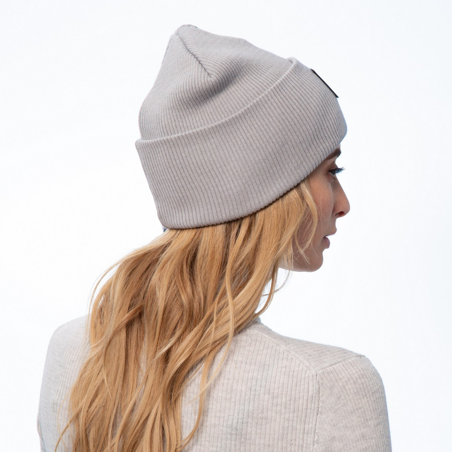 Шапка біні жіноча бавовна сіра GINNY 253-025, фото 4