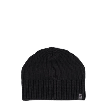 Шапка кулир мужская шерсть с акрилом черная DUC 255-500