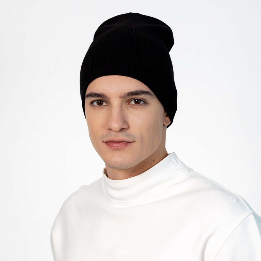 Шапка бини мужская хлопок черная CLOVIS 256-583, фото 3