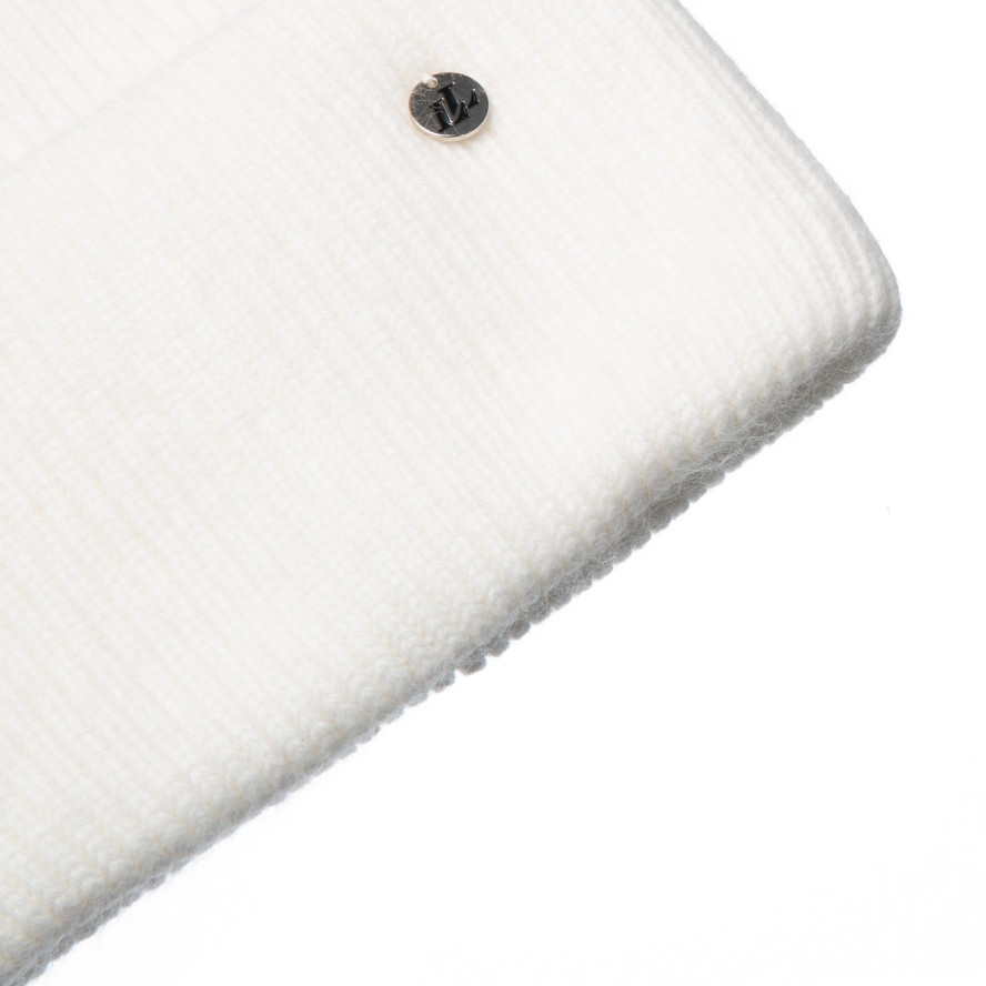 Шапка біні жіноча віскоза з ангорою біла VINCENT 259-270, фото 2