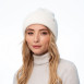 Шапка біні жіноча віскоза з ангорою біла VINCENT 259-270, фото 3