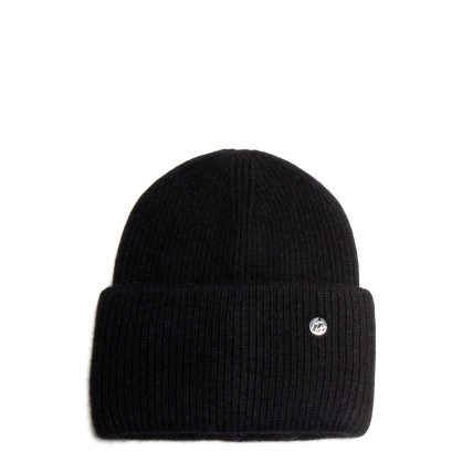 Шапка біні жіноча віскоза з ангорою чорна VINCENT 259-294