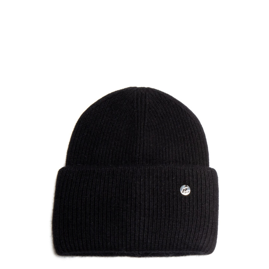 Шапка біні жіноча віскоза з ангорою чорна VINCENT 259-294, фото 1