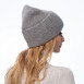 Шапка біні жіноча віскоза з ангорою сіра VINCENT 259-300, фото 4