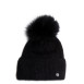 Шапка з помпоном жіноча ангора чорна SILVIA 259-416, фото 1