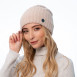 Шапка ковпак жіноча вовна бежева LIORA 259-478, фото 3