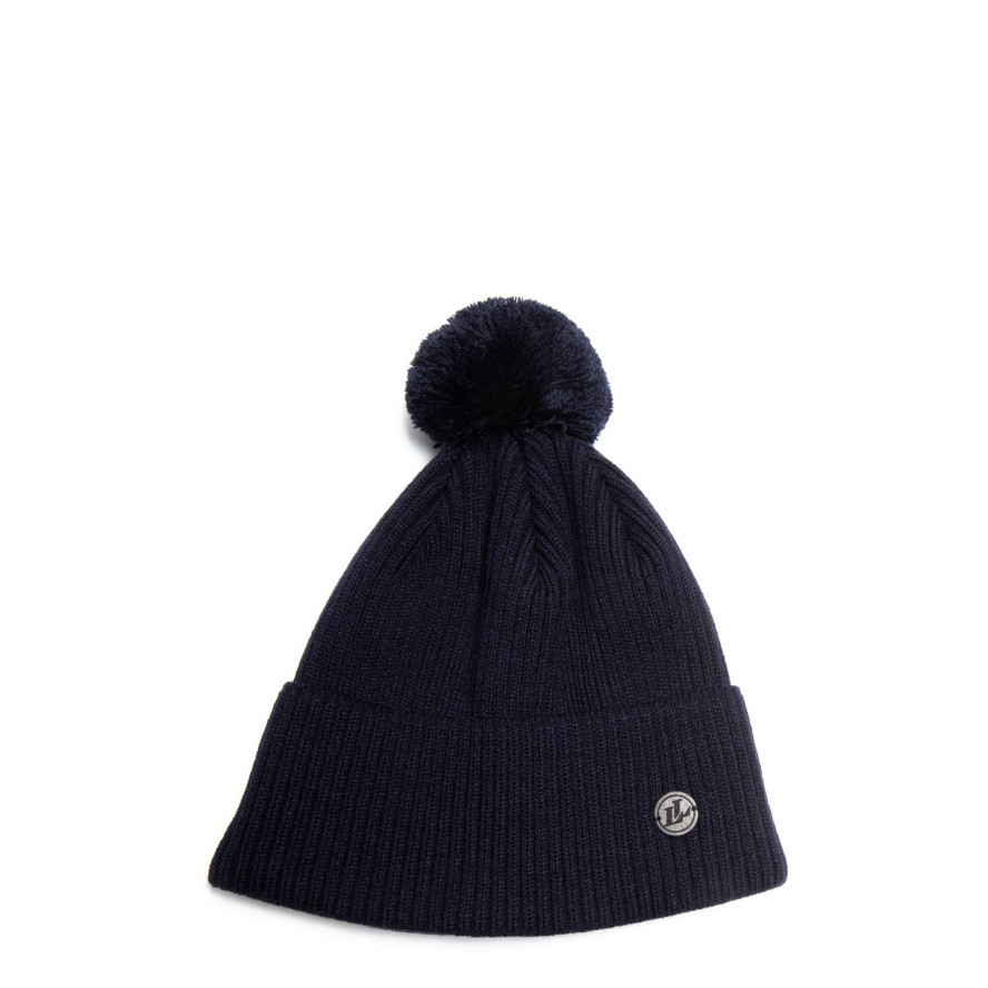 Шапка с помпоном мужская шерсть синяя ROLF 259-652, фото 1