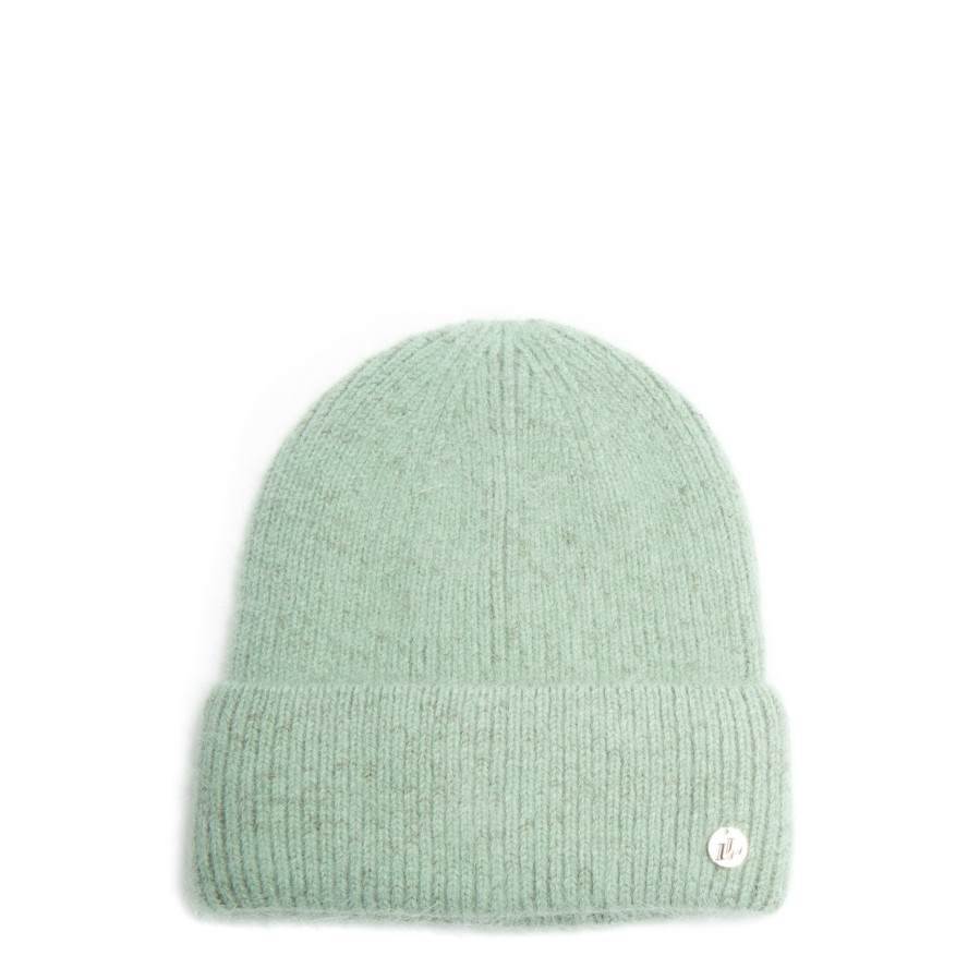 Шапка біні жіноча ангора зелена LORETTE 261-457, фото 1