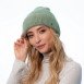 Шапка біні жіноча ангора зелена LORETTE 261-457, фото 3