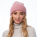 Шапка бини женская шерсть розовая GEORGE 263-734, фото 4