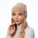 Шапка біні жіноча вовна бежева MAELYS 264-441, фото 3