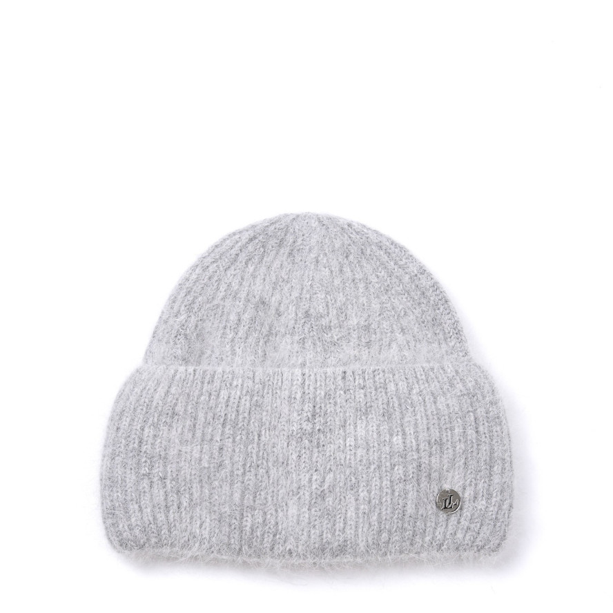 Шапка біні жіноча ангора сіра JOSIE 266-889, фото 1