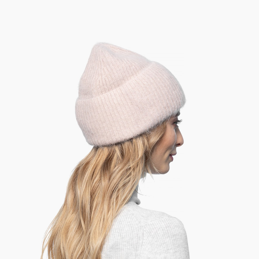 Шапка біні жіноча ангора бежева JOSIE 266-919, фото 4