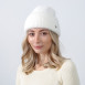 Шапка біні жіноча ангора молочна JOSIE 266-926, фото 3