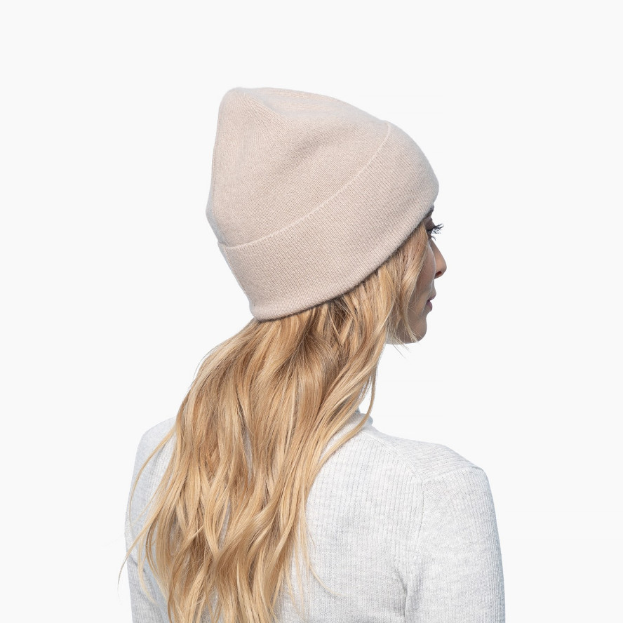 Шапка біні жіноча ангора бежева JUNE 268-029, фото 4