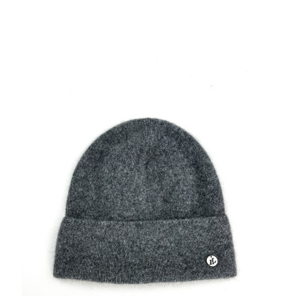 Шапка біні жіноча ангора сіра JUNE 268-036
