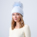 Шапка з помпоном жіноча ангора блакитна АРМЕЛЬ 288-096, фото 4
