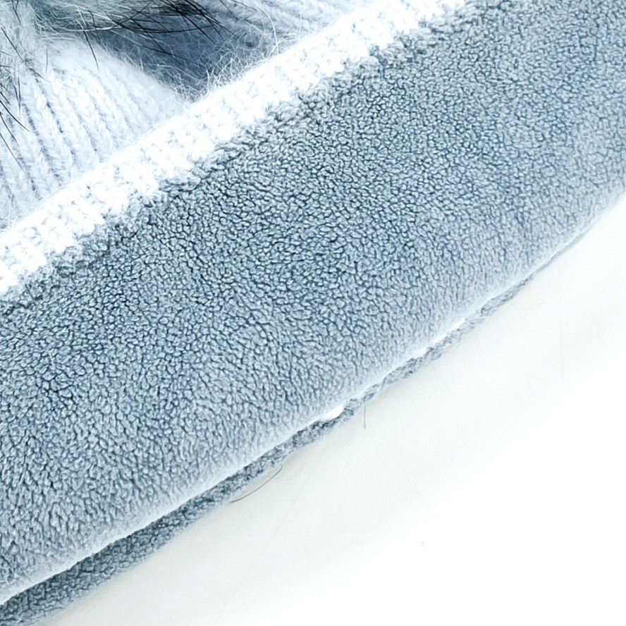 Шапка з помпоном жіноча ангора блакитна АРМЕЛЬ 288-096, фото 3