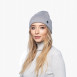 Шапка біні жіноча бавовна сіра ТІММІ 291-133, фото 3