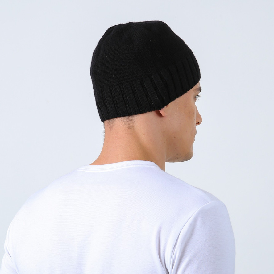 Шапка по голове мужская шерсть с кашемиром черная РОБИН 330-122, фото 4